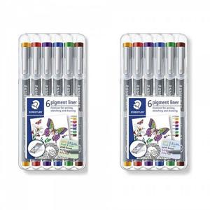 캘리그라피펜 스테들러 피그먼트 라이너 308 6컬러 세트