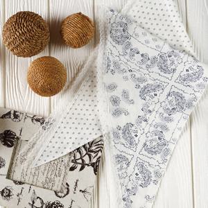 [더로라]삼각쁘띠 마 삼베스카프- 페이즐리스카프 S21050