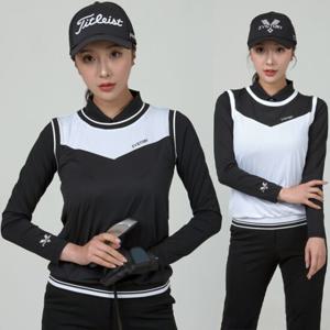 [럽인골프]투빅토리 메쉬조끼 가슴브이패턴 R넥 여성골프웨어