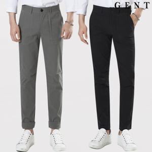 [겐트옴므]남성용 스톤 지퍼 절개 면스판 팬츠_GP9220C