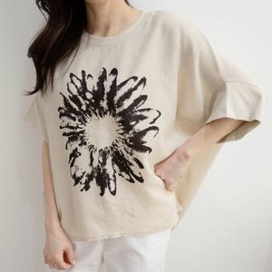 드리다 DT21202 린넨 루즈핏 빅사이즈 가오리 티셔츠