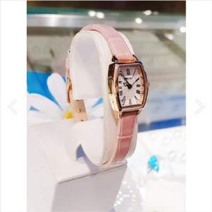 미니골드 앤틱모로 레더 시계 핑크 W256LWPK