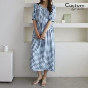 [한정/특가]잔체크 박시핏 캐주얼 원피스_[C2107OP209B]