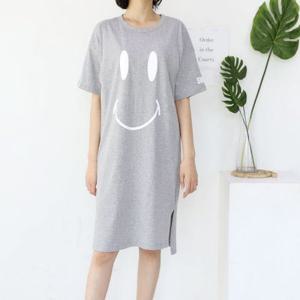 반팔 빅스마일 면 수유원피스 여름 덮개형 수유복롱티