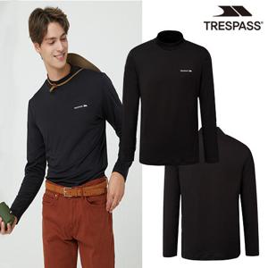[트래스패스][트레스패스 골프] 남성 터틀넥 웜 기모티셔츠 블랙
