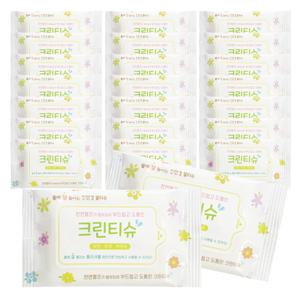 크린티슈 물에잘풀리는 친환경물티슈 10매25개 휴대용