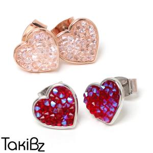 [타키비즈] 미러하트 귀걸이(실버침)