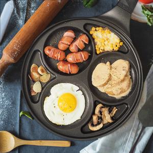 퀸센스 모아 3구 원형 에그팬 브런치 프라이팬
