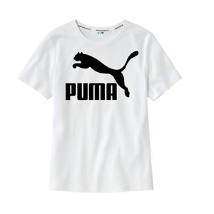 푸마 클래식 로고 반팔티 화이트 여자 530076-02