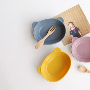 [리빙라이크]파스텔 실리콘 어린이 접시(3color)