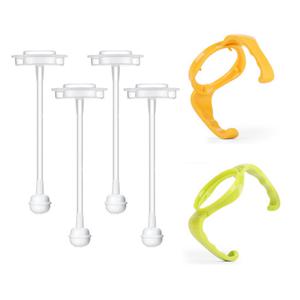 더블하트 2세대 젖병 전용 추스트로우4P+솔2P+젖병손잡이2P