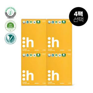 [4팩] 한나 올코튼 대형 유기농커버 순면 생리대 4팩(10p) 40개입