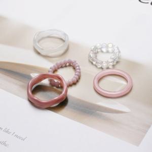 스와니 레이어링 코튼캔디 반지 세트(A497000R/Accessorie)