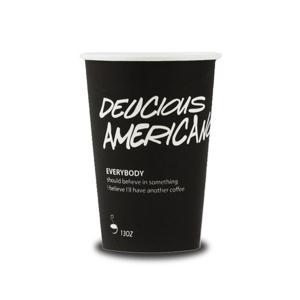13온스 종이컵 딜리셔스 아메리카노 블랙 100개
