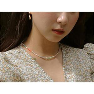 [그리니쉬 주얼리]연예인st 숲속열매 진주비즈목걸이