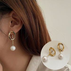 펠드 드롭 진주 귀걸이