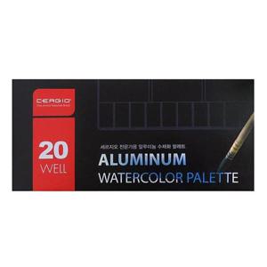 흥일파레트 세르지오 알루미늄 수채화파레트 20칸