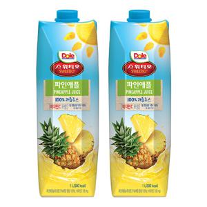 돌 스위티오 파인애플 쥬스 1000ml 2개세트