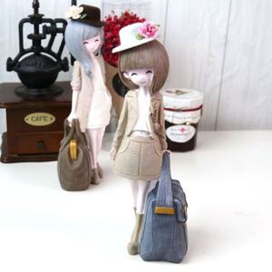 사람인형 귀여운 여인 소품인형 여행C
