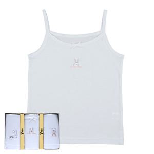 R20FW33604 발렌티노크리스티 여아 순면 끈런닝 3매입