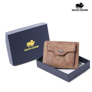 [바이슨데님]남자 수제 가죽 미니  카드 동전 지갑 W9722-2