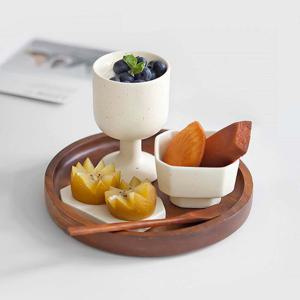 니코트 우드 핸드메이드 라운드 트레이 M