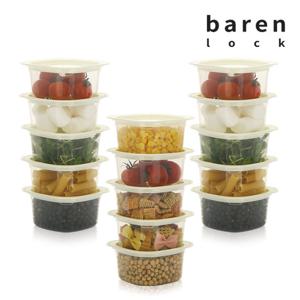 바른락 전자렌지용기 300ml 15개 (아이보리)