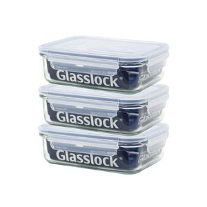 글라스락 밀폐용기 직사각1000ml 3개 반찬통