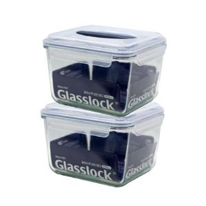 글라스락 핸디 밀폐 김치통 3.7L 2개