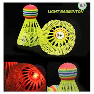 셔틀콕 야광 LED 나일론 배드민턴공 2P