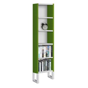 헤라 5단300 틈새 높은 다리 책장 그린화이트