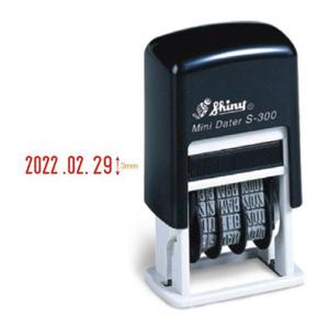 일부인 자동스탬프 S-300 적 월숫자로표기 홀더랜덤