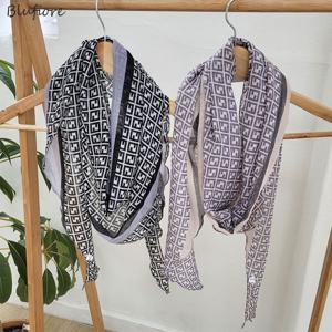 [블루피오레] F 삼각 쁘띠 코튼 스카프 AF3915