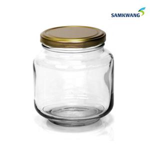 삼광 유리병 낮은병 잼병 유리용기 저장병 캐니스터 900ml