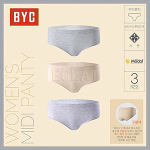 [BYC] 심리스 누디 스판 여성 삼각팬티 3매 세트 BYX0208