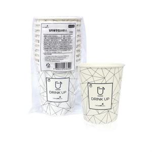 [마물샵] 더웰 일회용종이컵 10온스 10p 커피 테이크아웃컵