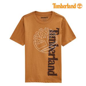 [팀버랜드키즈]코튼 그래픽 로고 프린트 라운드 티셔츠(TLSDA11F