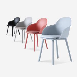 [숨결] 클로이 인테리어 의자 [화이트/블랙/그레이/스카이/핑크]