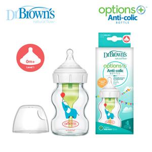 닥터브라운 와이드넥옵션스플러스 데코 엘리펀트 유리젖병 150ml