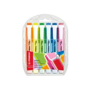 스타빌로 스윙쿨형광펜6색세트(1자루 4.0mm)