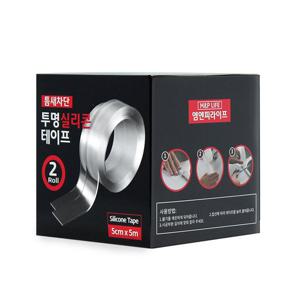 엠엔피라이프 5cmX5m 투명 실리콘테이프 2개입