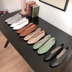 [벨라도이][BELLA.DOI] 리얼소가죽 내추럴 플랫슈즈 여성 단화 (