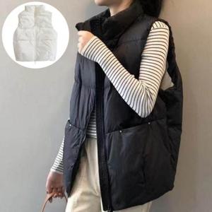 [시스터즈][시스터즈] 여성 회사원 학생 걸치는 기본 숏패딩조끼