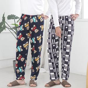 남성 밍크 수면바지 겨울 홈웨어 파자마 이지웨어 잠옷