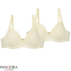 판도라by비비안 셔링 도트 수유 브라 A컵 2매 pbr1285