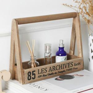 수납핸들박스 레터링 포인트 원목 핸들 박스 커피용품 양념통 수