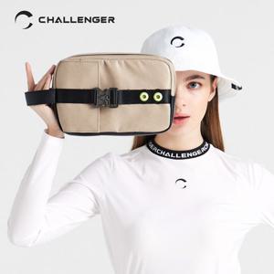 [챌린저] 2지퍼 크랙 텍스처 골프 파우치백