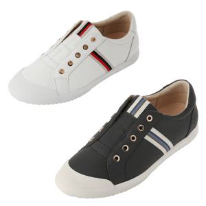 [엘칸토(여성화)]논슬립경량쿠션 LD79 끈없는 여성단화스니커즈 LCWS83U413 블랙/화이트