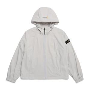 내셔널지오그래픽 N242WFT960 여성 데일리 경량 우븐 후드 세미 크롭 집업 ICE GREY