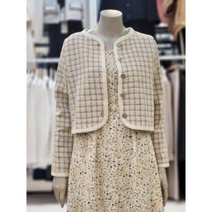 SOUP 세이브존07 배색 트위드 배색 숏 자켓 OA5JKT2